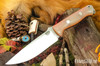 Bark River Knives: Bravo Vortex - CPM 3V - Ghost Green Jade G-10 - Orange Liners
