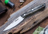 Lon Humphrey Knives: Bird & Trout - Forged AEB-L - Storm Maple - Green Liners - LH03EH035