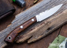 Lon Humphrey Knives: Bird & Trout - Forged AEB-L - Desert Ironwood - Black Liners - LH03EH171