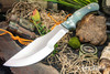 Bark River Knives: Trakker - Ghost Green Jade G-10 - Toxic Green Liners