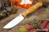 Bark River Knives: Gunny - CPM 3V - Natural Canvas Micarta - Brass Pins - Matte