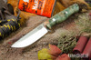 Bark River Knives: Gunny - CPM 3V - Pea Green Maple Burl - Rampless