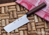 Carter Cutlery: Muteki - Nakiri - Natural Canvas Micarta - Ruby Red G10 & Gray/Black Bolster - CC31CH020