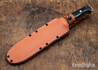 Bark River Knives: Bravo Crusader 3V - Black Canvas Micarta - Orange Liners