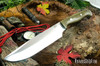 Bark River Knives: Bravo Crusader 3V - Green Canvas Micarta