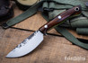 Lon Humphrey Knives: Drop Point Blacktail - Forged 52100 - Desert Ironwood - Green Liners - LH16FH151