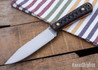 L.T. Wright Knives: Custom Traveler - Python Micarta - Orange Liners - Matte - AEB-L - Flat Ground - Filework