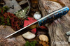 Bark River Knives: Puukko 3V - Blue & Copper Pinecone - White Liners