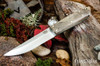 Bark River Knives: Puukko 3V - California Buckeye Burl Sea - Blue Liners