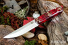 Bark River Knives: Puukko 3V - Red Sprucecone - Red Liners