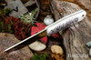 Bark River Knives: Puukko 3V - White Pinecone - White Liners