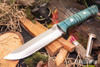 Bark River Knives: Bravo 1.5 - CPM 3V - Teal Tigertail Maple Burl #4