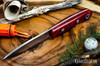 Bark River Knives: Aurora Scandi 3V - Red Cyclone Mesh - Red Liners