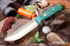 Bark River Knives: Bravo 1.25 - CPM 3V - Forest Green Tigertail Maple Burl