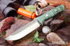 Bark River Knives: Bravo 1.25 - CPM 3V - Mint Green Tigertail Maple Burl
