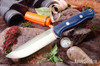 Bark River Knives: Bravo 1.25 - CPM 3V - Navy Burlap - Red Liner - Rampless