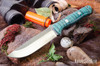 Bark River Knives: Bravo 1.25 - CPM 3V - Teal Tigertail Maple Burl