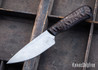 Jeff Davidson Custom Knives: IBEX Hunter - Stonewashed 80CrV2 - Brown Maple - Black G-10 Liners & Pins