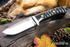 Bark River Knives: Classic Drop Point Hunter - CPM S45VN - Impala - Forest Green Liners - Mosaic Pins