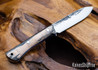 Lon Humphrey Knives: Gold Digger - Forged 52100 - Storm Maple - Blue Liners - LH23IH008