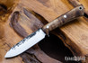 Lon Humphrey Knives: Gold Digger - Forged 52100 - Dark Curly Maple - Black Liners - LH23IH038