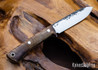 Lon Humphrey Knives: Gold Digger - Forged 52100 - Dark Curly Maple - Black Liners - LH23IH038