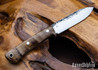 Lon Humphrey Knives: Gold Digger - Forged 52100 - Dark Curly Maple - Black Liners - LH23IH041