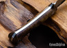 Lon Humphrey Knives: Gold Digger - Forged 52100 - Dark Curly Maple - Black Liners - LH23IH050