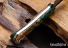 Lon Humphrey Knives: Gold Digger - Forged 52100 - Double Dyed Box Elder Burl - Red Liners - LH23IH063