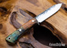 Lon Humphrey Knives: Gold Digger - Forged 52100 - Double Dyed Box Elder Burl - Black Liners - LH23IH121