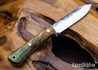 Lon Humphrey Knives: Gold Digger - Forged 52100 - Double Dyed Box Elder Burl - Orange Liners - LH23IH125