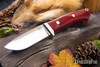 Bark River Knives: Classic Drop Point Hunter - CPM S45VN - Red Cyclone Mesh - Red Liners