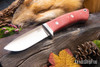 Bark River Knives: Classic Drop Point Hunter - CPM S45VN - Red Linen Micarta - Matte