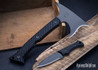 RMJ Tactical: Tracker Dan Graymatter & Bloodshark Set - Black Linen Micarta