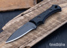 RMJ Tactical: Tracker Dan Graymatter & Bloodshark Set - Black Linen Micarta