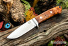 Bark River Knives: Bobcat Hunter - CPM 154 - Amboyna Burl - Green Liners