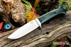 Bark River Knives: Bobcat Hunter - CPM 154 - Forest Green G-10 - Black Liners & Pins