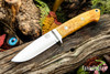 Bark River Knives: Bobcat Hunter - CPM 154 - Osage Orange - Mosaic Pins #1