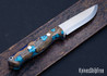 Bark River Knives: Gunny Scandi - CMP 3V - Blue Cholla Cactus with Turquiose