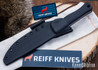 Reiff Knives: F6 Leuku Survival Knife - Black G-10 - CPM-3V - Acid Stonewash