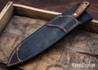 Lon Humphrey Knives: Ranger - Forged 52100 - Dark Curly Maple - Black Liners - LH11KH004