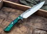 Lon Humphrey Knives: Ranger - Forged 52100 - Double Dyed Box Elder Burl - Black Liners - LH11KH098