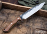 Lon Humphrey Knives: Ranger - Forged 52100 - Curly Koa - Green Liners - LH11KH121