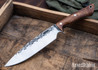 Lon Humphrey Knives: Ranger - Forged 52100 - Curly Koa - Black Liners - LH11KH124