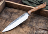 Lon Humphrey Knives: Ranger - Forged 52100 - Curly Koa - Black Liners - LH11KH125