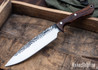 Lon Humphrey Knives: Ranger - Forged 52100 - Desert Ironwood - Red Liners - LH11KH131