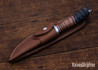 Scagel Knives: Medium Hunter - Stacked Leather/Impala Pommel