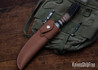 Scagel Knives: Large Bowie - Black Paper/Lignum Vitae/Stacked Leather Spacers - Impala Pommel