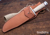 Bark River Knives: Shining Mountain Bowie - Moran -  American Walnut - Sharpened Swedge