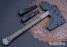 RMJ Tactical: Ragnarok 14 - Textured Dirty Olive G-10 - 80CrV2 - Tungsten Cerokote